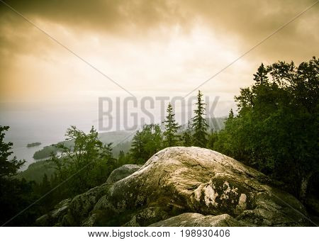 A Beautiful Panorama Of Lake And Forest From Koli National Park Peaks