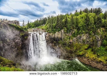 Snoqualmie Falls near Seattle Washington in the Pacific Northwest