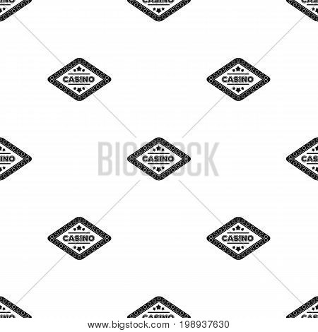The emblem of the playing club with the inscription of the casino.Kasino single icon in black style vector symbol stock web illustration.