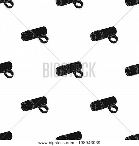 A flashlight that clings to the steering wheel to illuminate the road.Cyclist outfit single icon in black style vector symbol stock web illustration.