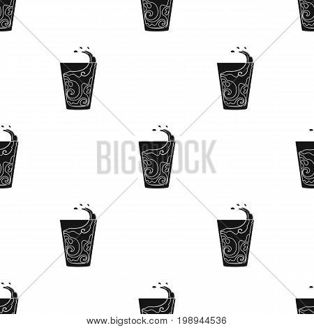 Transparent glass with water. Water to take my pills insulin for diabetics.Diabetes single icon in black style vector symbol stock web illustration.