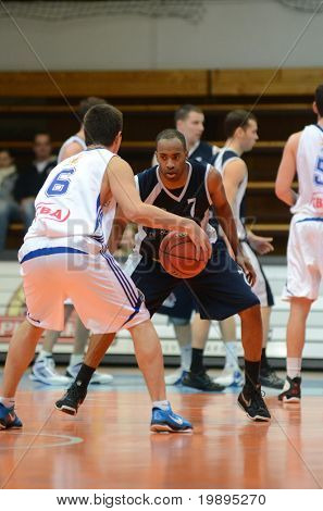 Kaposvar, Ungarn 26. Januar: nicht identifizierten Spieler in Aktion auf eine ungarische Cup-Basketball-Spiel-Kap