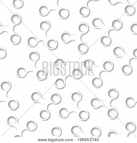 Seamless white gray texture of triple figures.