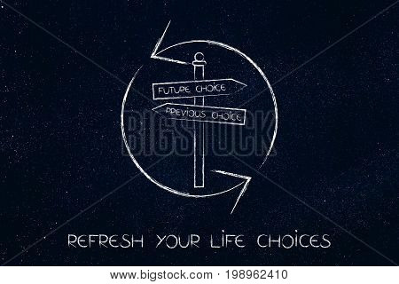 Refresh Symbol With Previous And Future Choice Road Sign Options