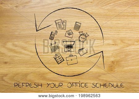 Refresh Symbol With Office Objects, Reload Your Schedule