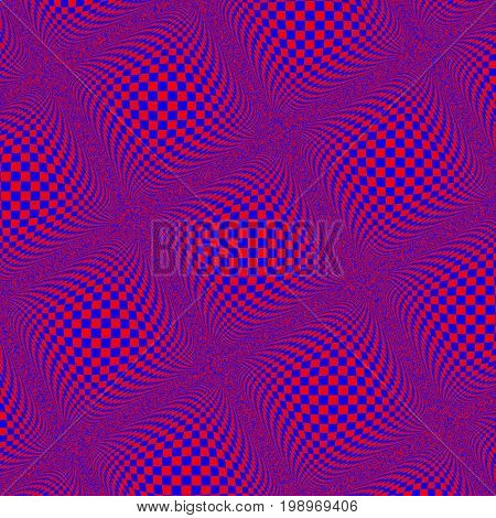 Blue seamless pattern. Illustration design. Geometric square pattern. Blue background. Red background. Red texture