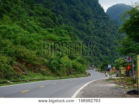 Mountain Road In Mai Chau, Northern Vietnam