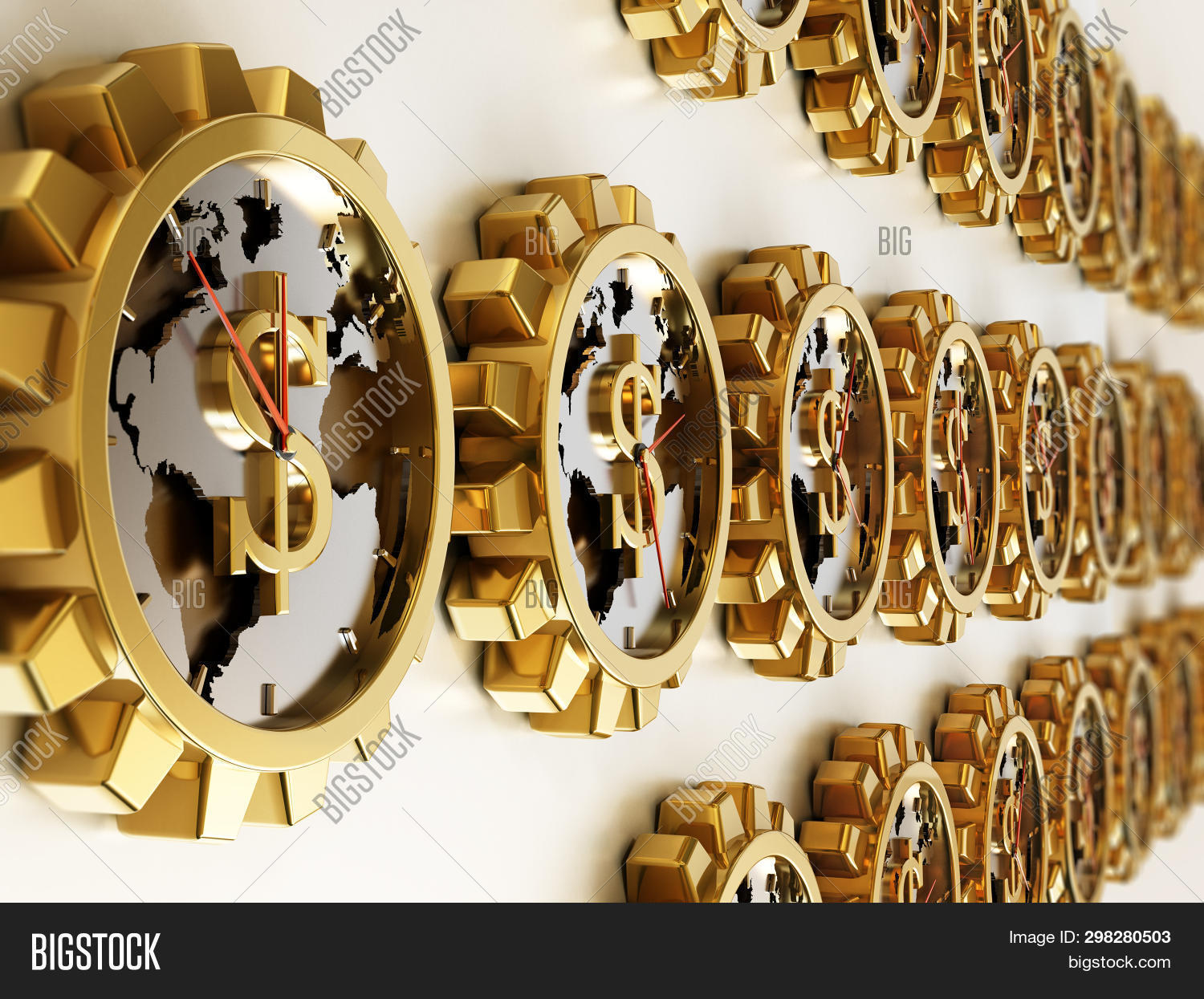 Gear Shaped Clock Image & Photo (Free Trial) Bigstock