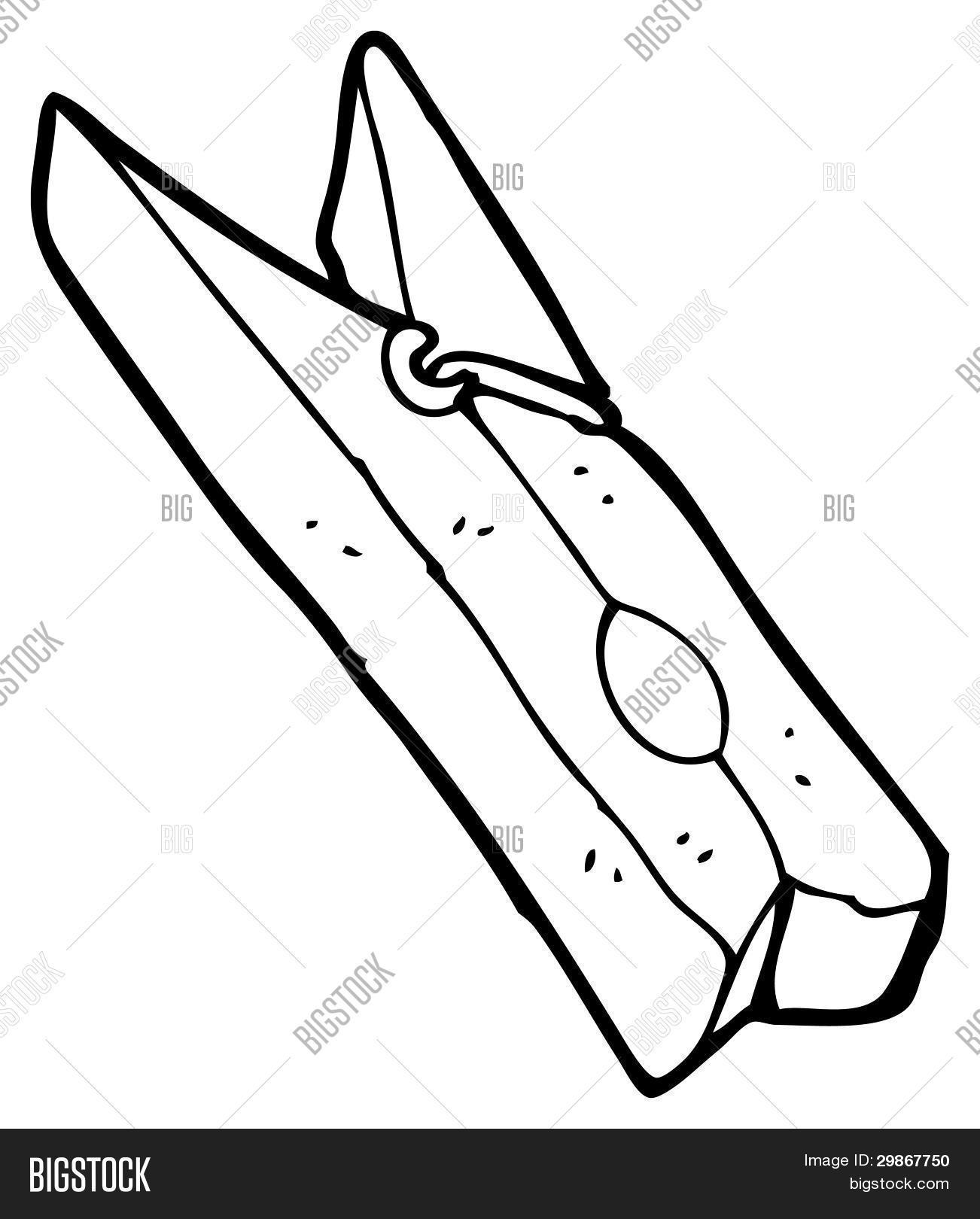 Clothes Peg Cartoon Image & Photo (Free Trial) Bigstock