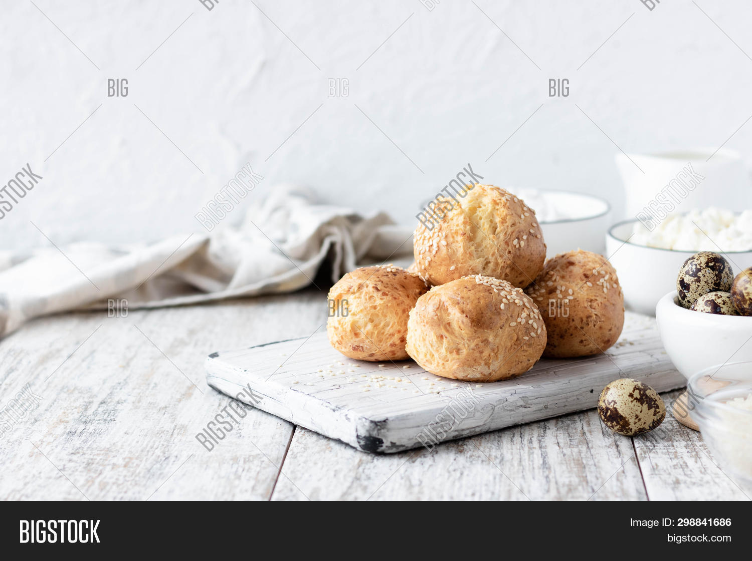 Cottage Cheese Buns On Image Photo Free Trial Bigstock