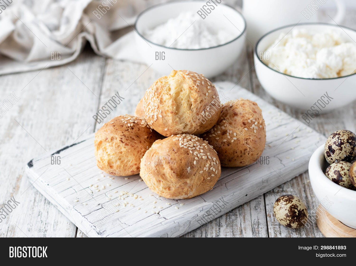 Cottage Cheese Buns On Image Photo Free Trial Bigstock