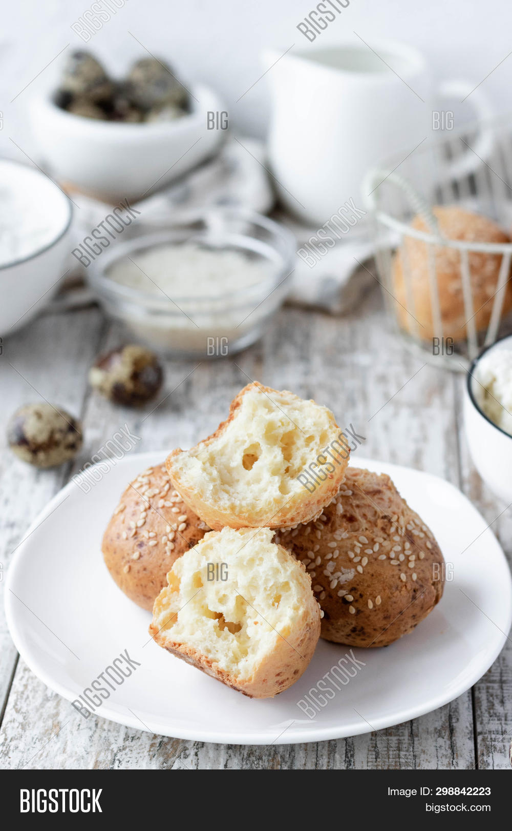 Cottage Cheese Buns On Image & Photo (Free Trial) Bigstock
