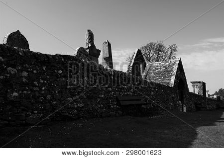 A View Of The Ruins Of A Medieval Church Building In The Perthshire Town Of Blackford Near Gleneagle