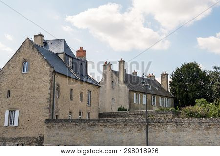 Bayeux, France - September 01, 2018: Typical House On The Street Of An Medieval City Bayeux. Calvado