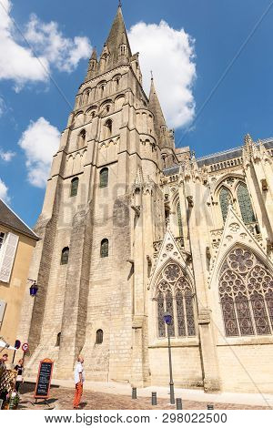 Bayeux, France - September 01, 2018: Cathedral Of Our Lady Of Bayeux Or Cathedrale Notre-dame De Bay