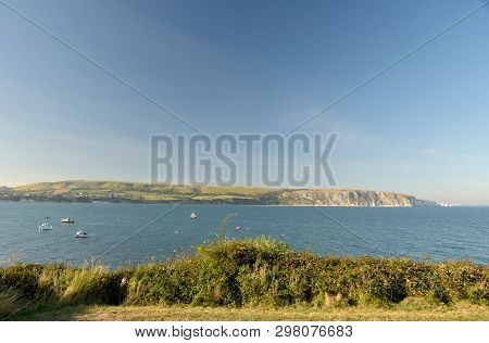 The Seafront At Swanage On The Dorset Coast Looking Across The Bay From Peveril Point