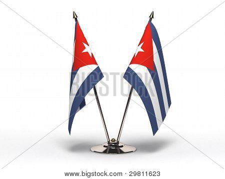 Miniature Flag af Cuba (isoleret)