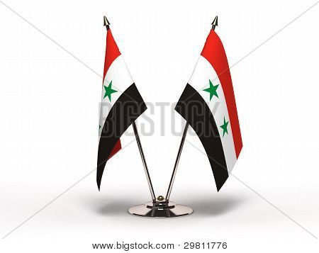 Miniature Flag i Syrien (isoleret)