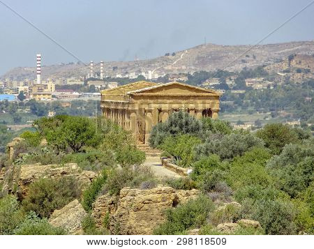 Scenery Around A City Named Agrigento Located In Sicily, Italy