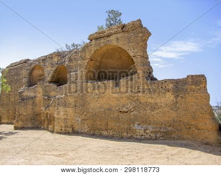Scenery Around Valley Of The Temples Near A City Named Agrigento Located In Sicily, Italy