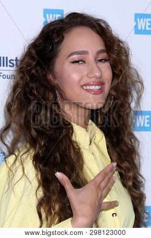 LOS ANGELES - APR 25:  Skylar Stecker at the WE Day California at The Forum on April 25, 2019 in Los Angeles, CA