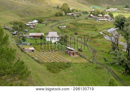 The View From The Height Of The Mountain Village Generalka Altai Territory.western Siberia. Russia