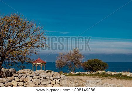 Sebastopol, Crimea, Russia - November 04, 2018: Chapel On The Site Of The Baptism Of St. Prince Vlad