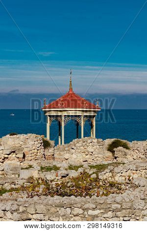 Sebastopol, Crimea, Russia - November 04, 2018: Chapel On The Site Of The Baptism Of St. Prince Vlad