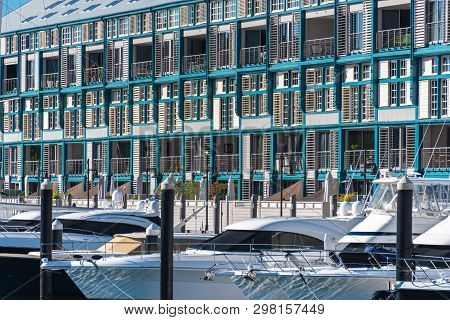 Close Up Of Historic Woolloomooloo Wharf On Sunny Day. Landmarks Of Sydney, Australia