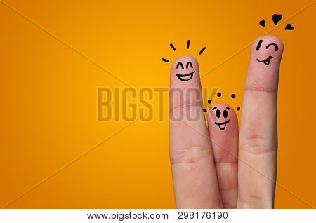 Waggish happy fingers with team building concept