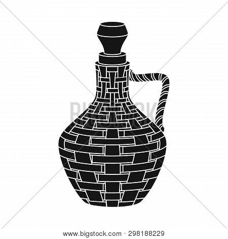 Vector Illustration Of Wine And Jug Icon. Set Of Wine And Pitcher Stock Symbol For Web.