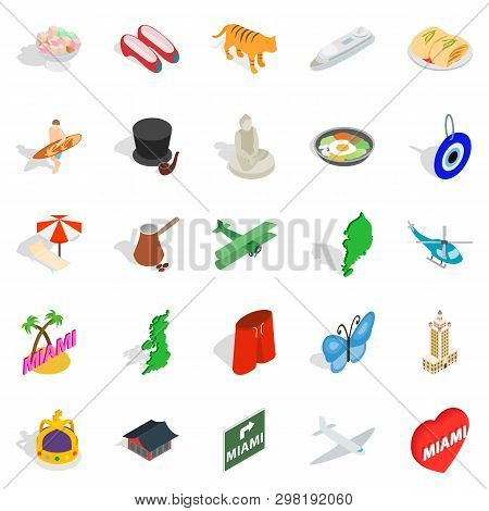 Unity With Nature Icons Set. Isometric Set Of 25 Unity With Nature Icons For Web Isolated On White B