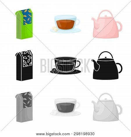 Vector Design Of Healthy And Floral  Symbol. Set Of Healthy And Gradient Vector Icon For Stock.