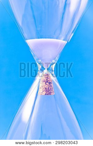 Stop The Time. Concept Image With Clepsydra