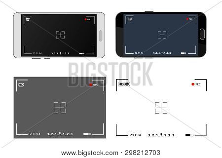 Camera View Finder Focusing Screen Recording. Video Screen Viewfinder