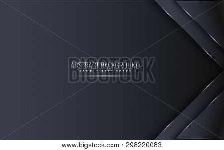 Black Premium Background With Luxury Dark.  Luxury Silver Platinum Lines Vector. Rich Background For