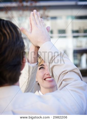 Zakelijke High-Five