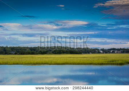 The Intercoastal Waterway Is Quiet After An Early Morning Rain