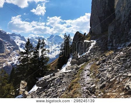 Füessler Cliff Or Füessler-felsen (fueessler-felsen Or Fuessler-felsen) On The Ebenalp Alpine Hill A