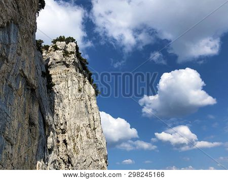 Füessler Cliff Or Füessler-felsen (fueessler-felsen Or Fuessler-felsen) On The Ebenalp Alpine Hill A