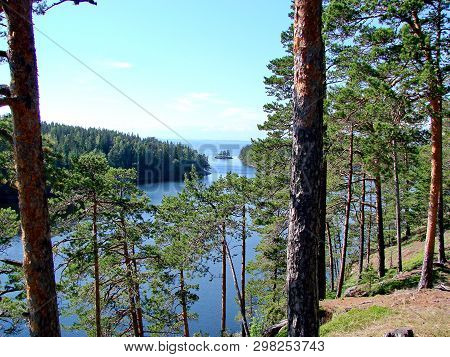 Nature Of The Island Of Valaam. Valaam - The Place Of Pilgrimage Of Orthodox Believers. Lake Ladoga,