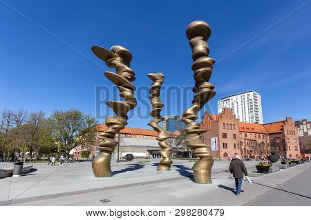 Malmo, Sweden - April 20, 2019: Points Of View  Sculpture By British Sculptor Tony Cragg