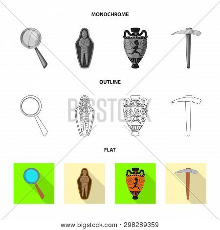 Vector Illustration Of Story And Items Icon. Set Of Story And Attributes  Vector Icon For Stock.