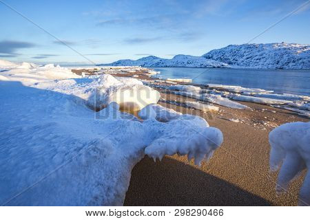 Guba Voronya, Barents Sea Bay. Kola Peninsula Landscape