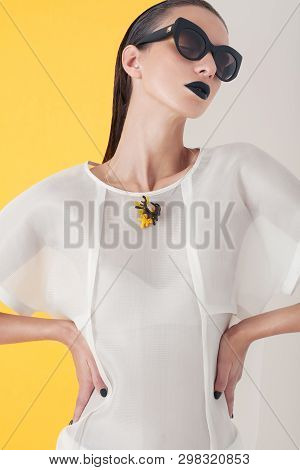 Trendy Sensual Model In Modern Outfit