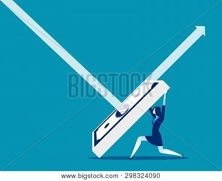 Economic Bounce Back. Concept Business Vector Illustration.