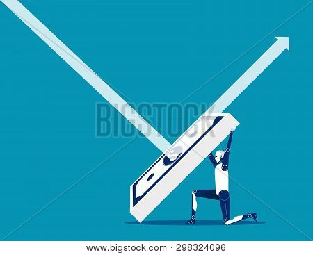 Economic Bounce Back. Concept Business Vector Illustration.
