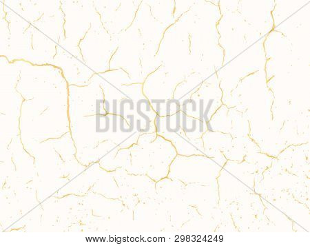 Vector Gold Chic Texture. Patina Scratch Golden Distress Grunge Background. Gold Distressed Effect.