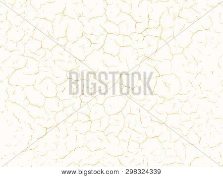 Vector Gold Chic Texture. Patina Scratch Golden Distress Grunge Background. Gold Distressed Effect.