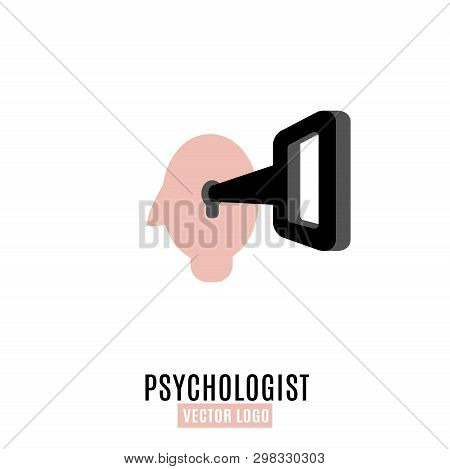 Psychologist, Psychotherapist Icon. Creative Concept Useful For Logotype, Pictogram, Symbol Design. 